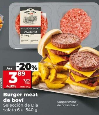 Dia Burger meat de boví oferta