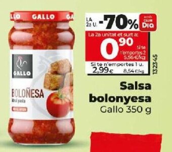 Dia Salsa bolonyesa Gallo 350 g oferta