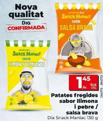 Dia Patates fregides sabor llimona i pebre / SALSA BRAVA oferta