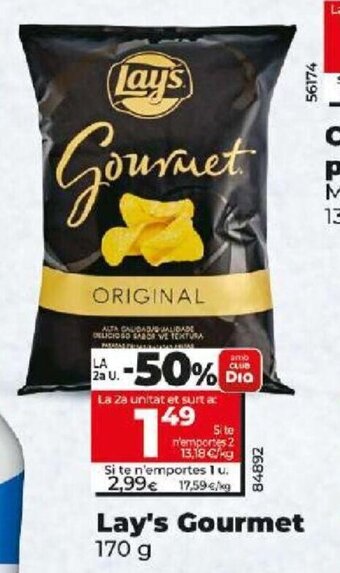 Dia Lay's Gourmet 170 g oferta