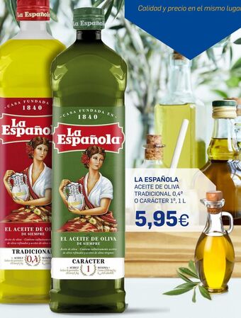 Supermercados Plaza Aceite de oliva la española oferta