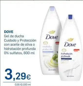 Supermercados Plaza Gel de baño dove oferta