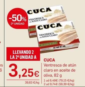 Supermercados Plaza Ventresca de atún oferta