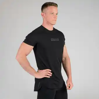 Decathlon Camiseta manga corta hombre musculación domyos chest day negra oferta