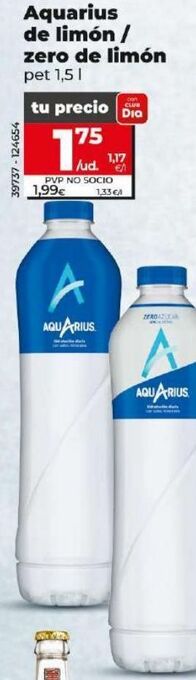 Dia Bebida isotónica aquarius oferta