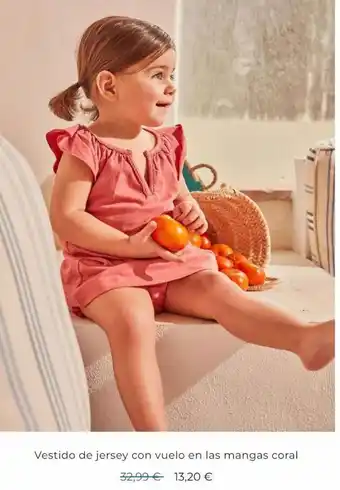 Gocco Vestido de jersey con vuelo en las mangas coral 32,99€ 13,20 € oferta