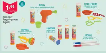 ALDI MUNDO DIVERⓇ Juego de pompas de jabón oferta