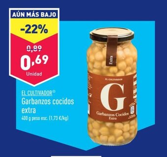 ALDI EL CULTIVADOR Garbanzos cocidos extra oferta