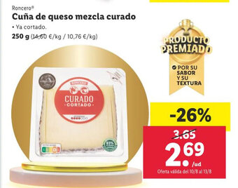 Lidl Roncero® Cuña de queso mezcla curado oferta