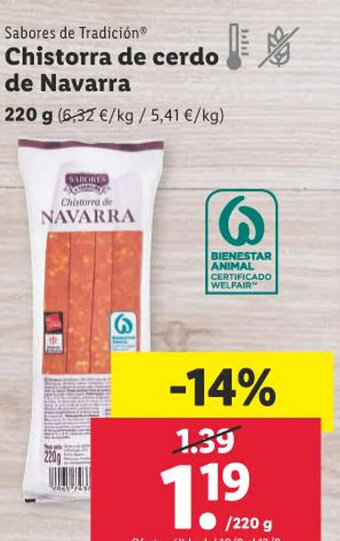 Lidl Sabores de Tradición® Chistorra de cerdo de Navarra oferta