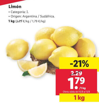 Lidl Limón oferta