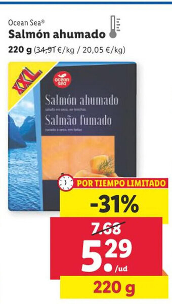 Lidl Ocean Sea Salmón ahumado oferta