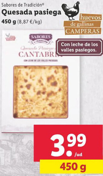 Lidl Sabores de Tradición Quesada pasiega oferta