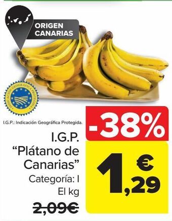 Carrefour I.g.p. plátano de canarias oferta