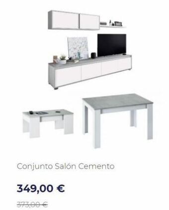 Muebles Sayez Conjunto salón cemento 349,00 € oferta