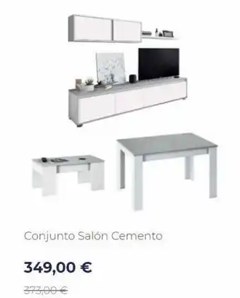Muebles Sayez Conjunto salón cemento 349,00 € oferta