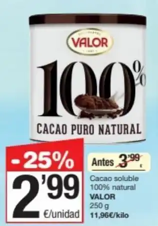 SPAR Fragadis Cacao soluble valor oferta