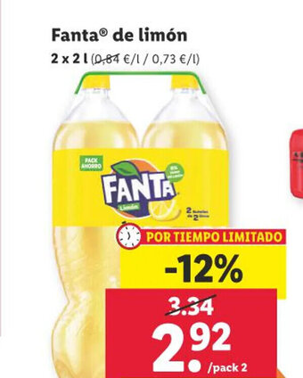 Lidl Fanta® de limón oferta