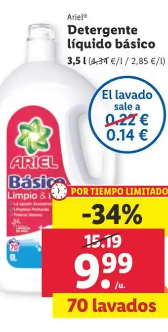 Lidl Detergente líquido básico oferta