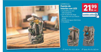 Lidl Fuente de interior con LED oferta