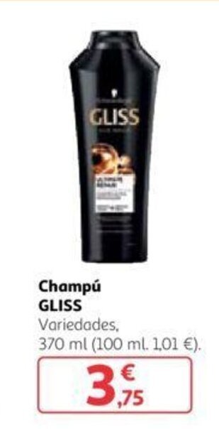 Alcampo Champú GLISS Variedades, oferta