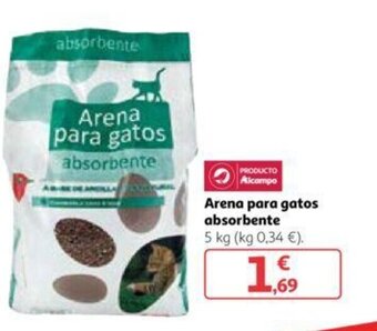 Alcampo Arena para gatos absorbente oferta