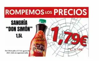Hiper Usera SANGRÍA "DON SIMÓN" oferta