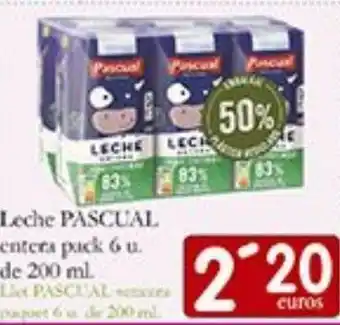 Supermercados Bip Bip Leche entera pascual oferta