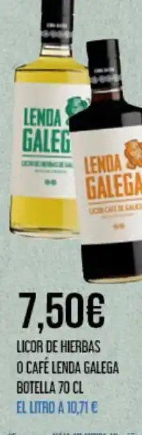 Claudio Licor de hierbas lenda galega oferta