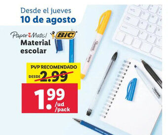 Lidl Material escolar oferta