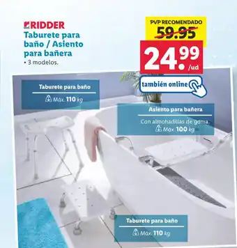 Lidl Taburete para baño / Asiento para bañera oferta