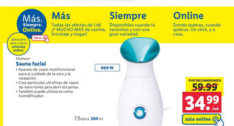Lidl Sauna facial oferta