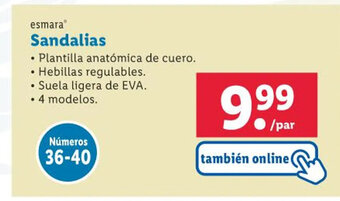 Lidl esmara Sandalias oferta