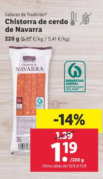 Lidl Sabores de Tradición® Chistorra de cerdo de Navarra oferta