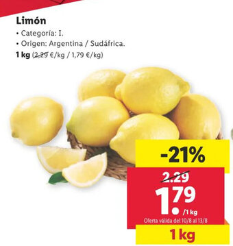 Lidl Limón oferta