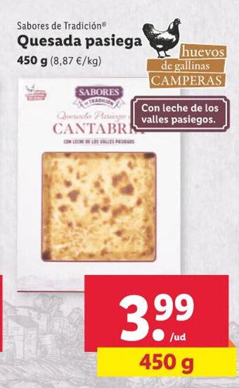 Lidl Sabores de Tradición Quesada pasiega oferta