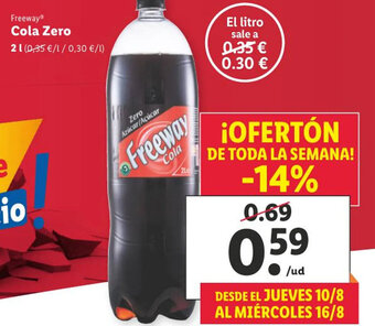 Lidl Freeway® Cola Zero oferta