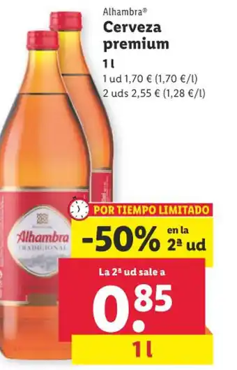 Lidl Alhambra® Cerveza premium oferta