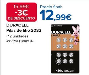 Costco DURACELL Pilas de litio 2032 oferta