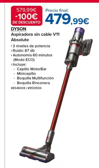 Costco DYSON Aspiradora sin cable V11 Absolute oferta
