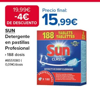 Costco SUN Detergente en pastillas Profesional oferta