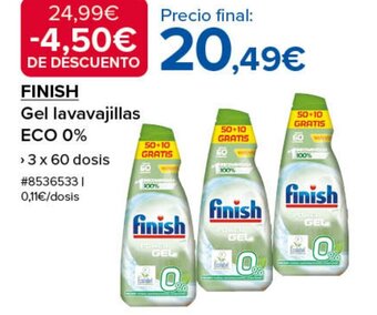 Costco FINISH Gel lavavajillas oferta
