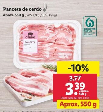 Lidl Panceta oferta