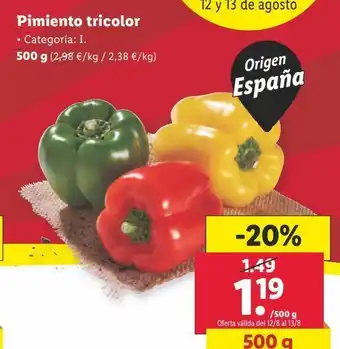 Lidl Pimientos oferta
