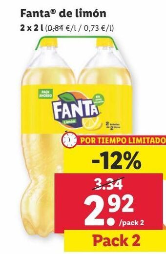 Lidl Fanta limón oferta