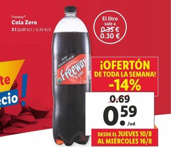 Lidl Refresco de cola freeway oferta