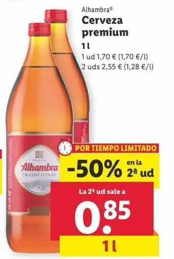 Lidl Cerveza alhambra oferta