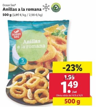 Lidl Anillas de calamar ocean sea oferta