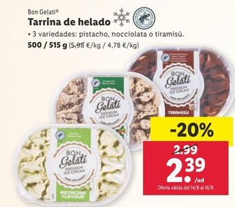 Lidl Tarrina de helado oferta