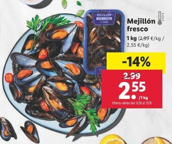 Lidl Mejillones oferta